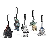 Lego Star Wars Luggage Bag Tag 5 Pack Assortment - Includes Darth Vader, Boba Fett, Stormtrooper,...