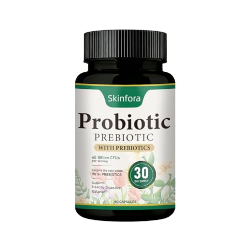 Skin Probiotics Gut-Skin Care Routine Supplement Face Probiotics, Non-GMO, Vegan - 60 Capsules