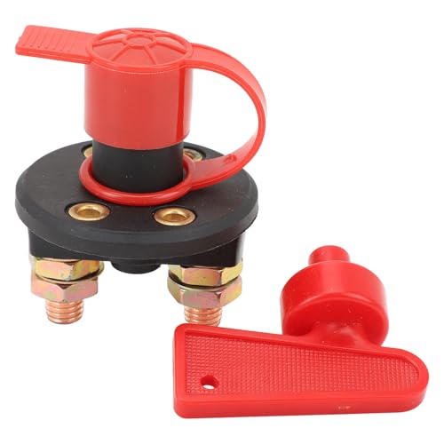 Master Battery Disconnect Switch, 12-24V 300A High Current Battery Power Cut Isolator Kill Switch con Insulation Sleeve, Rotary Operate Switch for Truck Car RV Yacht Marine