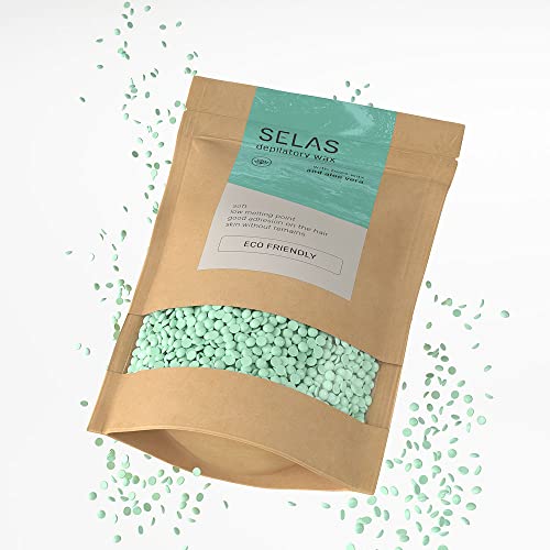 Enthaarungswachs in Perlen Aloe Vera 1kg SELAS. Nhergestellt mit Naturprodukten. - Image 3