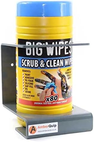 Hand wipe holder for containers up to 120mm diameter. Ideal for Van or wall mount in workshop