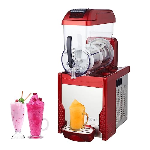 Máquina de granito comercial, máquina de bebidas heladas de 15 L, trituradora de hielo portátil y máquina de hielo triturada para hotel, bar, café, rojo