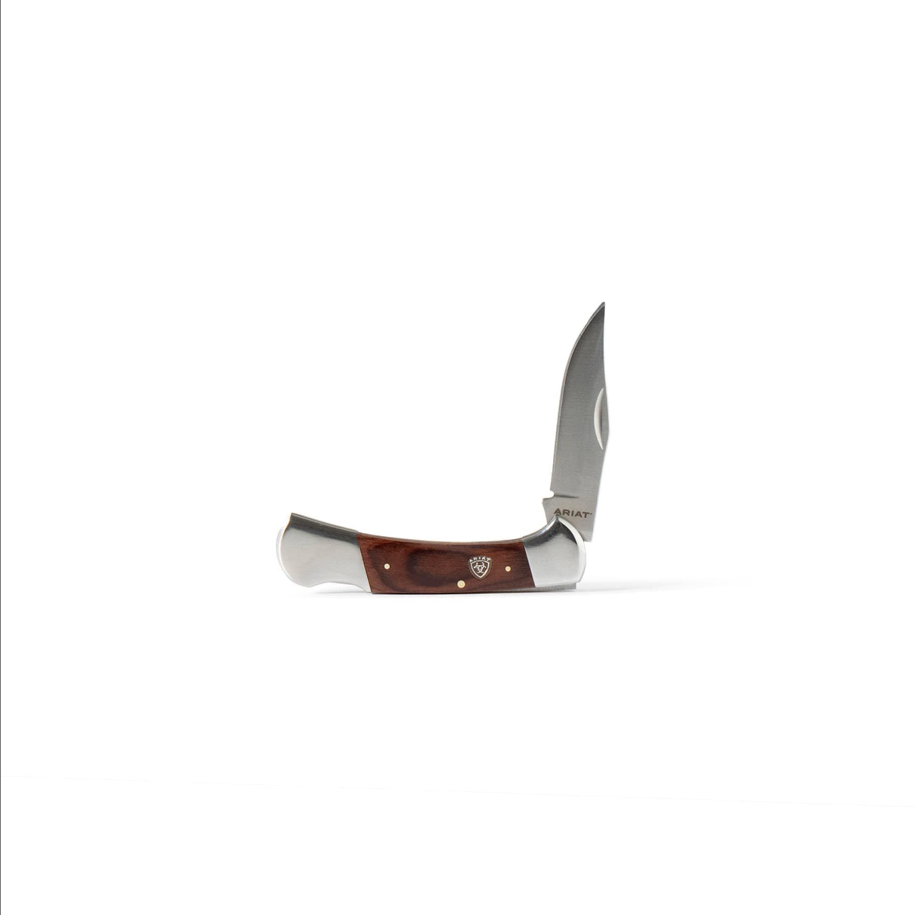 ARIAT Lockback Folding Knife, Wood Handle, 3.125" (Compact)