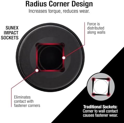 SUNEX TOOLS 2300, 1/2" Drive, Universal Impact Joint, Cr-Mo Steel, Radius Corner Design, Flexible, Meets ANSI Standards — view 2