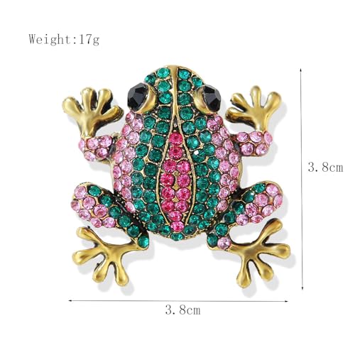 Image of Cute Frog Enamel Brooch Pins For Women Men Cartoon Frog with Glitter Boots Brooch Creative Funny Animals Brooches Fashion Animals Jewelry Gifts