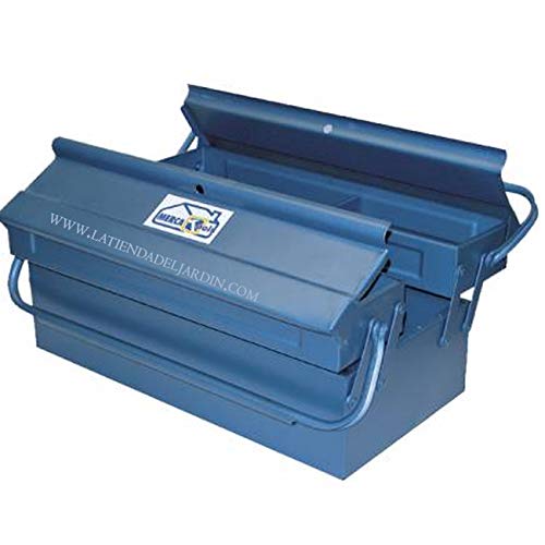 CAJA DE HERRAMIENTAS metálica de 3 compartimentos. Medidas 40x20x16 cm
