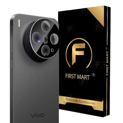 Image of FIRST MART Camera Lens for Vivo X300 | 9H Tempered Glass, Anti-Scratch, Case-Friendly, HD Clarity, Bubble-Free | Black
