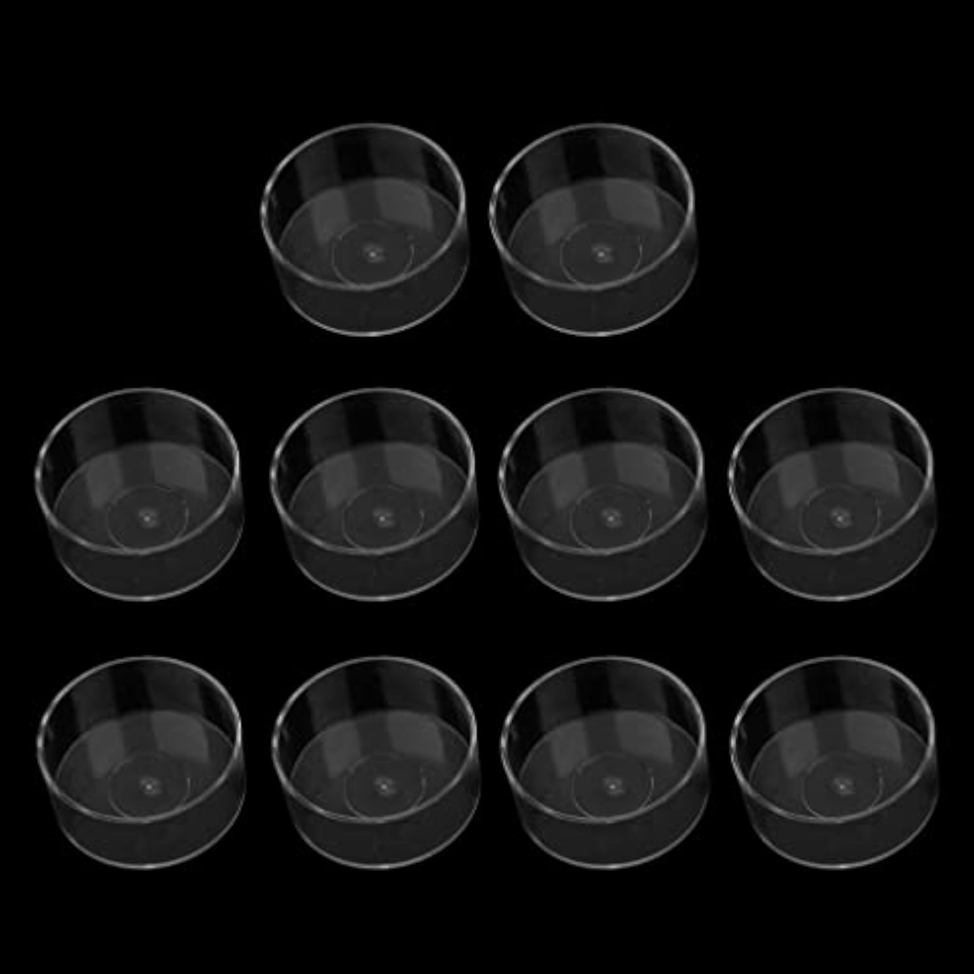 10pcs Clear Plastic Tealight Cups Cute Candle Mold Wax Containers