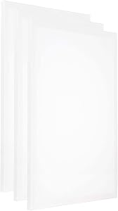 PATIKIL Paint Canvases for Painting, 3 Pack 16x24 Inch Rectangle Wood Frame Stretched Blank Art Board Panels for Acrylic, Oil, Tempera Painting, White