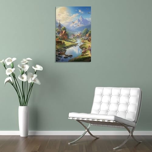 Toile impression Paradis tableau décoration murale moderne 40x60 - 5