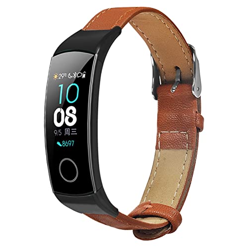 Kompatibel mit Huawei Honor Band 5 Armband Lederarmband Armband Leder Armband Ersatz Band Armbänder Smart Band Ersatzarmband aus Mikrofaser MuSheng Cover