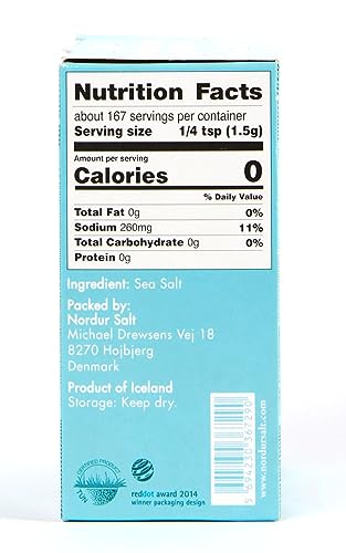 The Salt Box Nordur Salt Arctic Sea Salt Flakes Cardboard Plain 8.8 Oz thumb #3