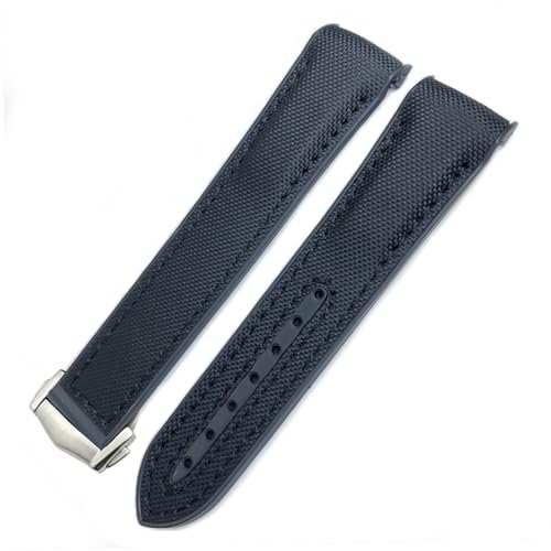 Bracelet montre caoutchouc composite cuir 22mm pour Omega Planet Ocean au quotidien