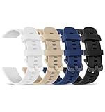 4Pcs 22mm Silicone Watch Band, 22mm Quick Release Watch Bands Replacement, Soft & Waterproof Wide Compatibility for Casio/Galaxy Watch/Garmin Venu/Amazfit Bip/Huawei, Sports Wear with Men & Women