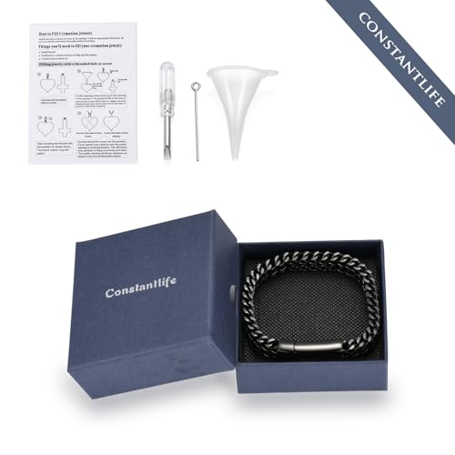 Pulsera cremación para cenizas de acero inoxidable para hombre miniatura 7