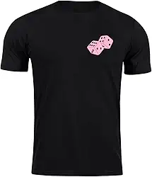 Camiseta algodão dadinhos rosa de bolso camisa blusa geek