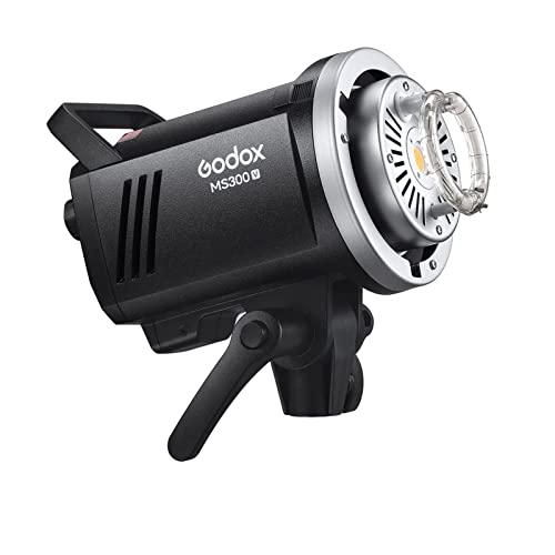 Godox MS300V 300W Studio Flash 0.1~1.8S Tempo de Reciclagem 5600±200K com Lâmpada de Modelagem LED L