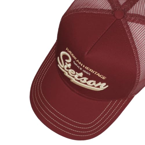 Image of Stetson American Heritage Trucker Cap Men Breathable Mesh Snapback Summer Winter