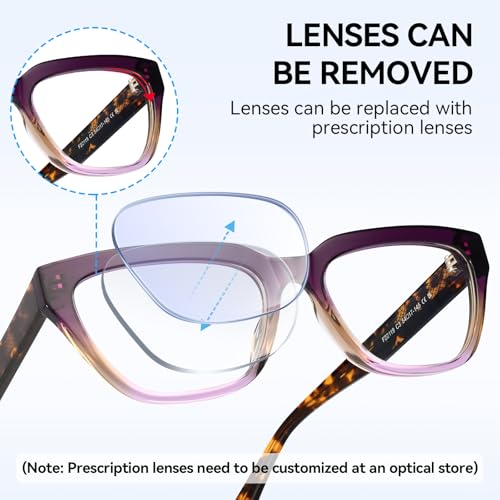 Image of Dollger Blue Light Blocking Glasses For Woman Men Rectangle Cat Eye Computer BlueLight Glasses Clear Lens Non-Prescription