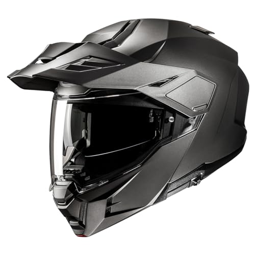 Omologato norma ECE 22.06 HJC, Casco Moto Modulare i80 UNI Semi Flat Titanium, L