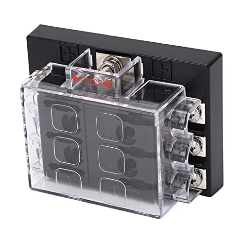 Boîte à fusibles 12V 6 voies ATC ATO avec bus négatif et indicateur LED