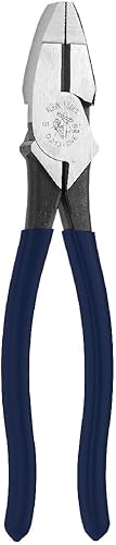 Klein Tools Alicates D213-8NE, cortadores laterales de 8 pulgadas, alicates de alto apalancamiento de Lineman cortan cobre, aluminio y otros metales