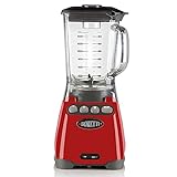 Profi Power-Mixer im exklusiven Design | 1080 Watt Präzisions-Motor | Geräuscharm | 1,5 Liter Glaskrug | Pulse Funktion | 20.000 rpm | 3 Geschwindigkeitseinstellungen (Design Power Mixer Rot)