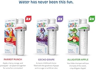 Cirkul Wild Splash Stevia Flavor Water Variety Pack, Makes 36 Drinks, No Sugar, Zero Calorie Drink Mix, (2 Parrot Punch, 2 Alligator Apple, 2 Gecko Grape)
