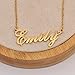 Aoloshow Luke Name Necklace Heart Charm Pendant 18k Gold Plated Stainless Steel Jewelry for Womens Graduation