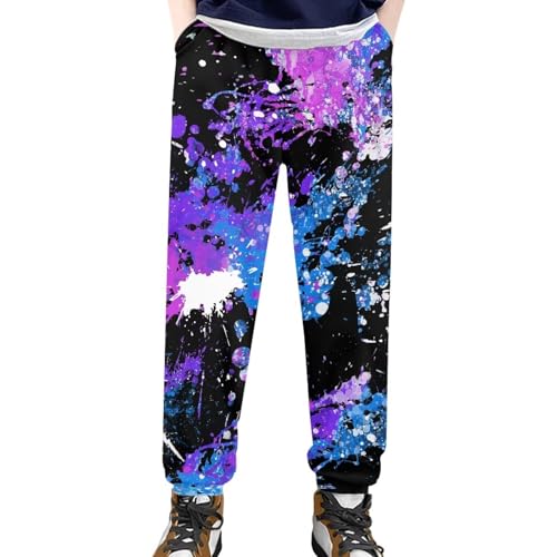 Cozeyat Children's Ankle Length Pant with Pockets,High Elastic Athletic Sweatpants for Sports Jogger,Size 4-15T2