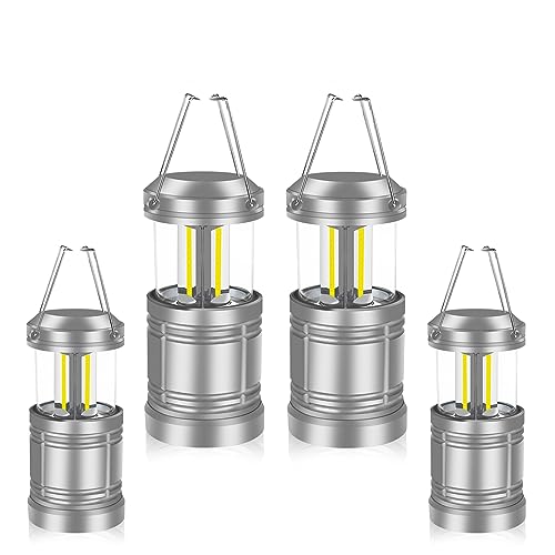 LED Camping Lantern, Battery Powered Hanging Lantern for Outdoor Camping Emergency Power Outages, 4 Pack - image 8