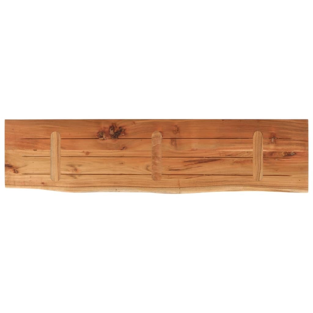 vidaXL Estante Pared Rectangular Madera Acacia Borde Vivo 120x30x2,5cm