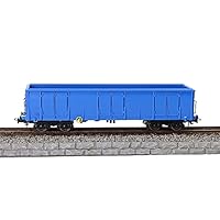 Vagoni Ferroviari H0 Scala 1:87 Evemodel - 3 Carri Gondola Aperti, Blu, Per Modellismo Ferroviario, Lunghezza 152 Mm