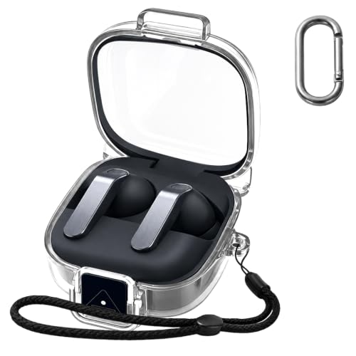 For Galaxy Buds 4 Pro/Buds4 �P�[�X �J�o�[ �yHUKWIMO�z �J���r�i�t��+�X�g���b�v�t�� �ϏՌ� �h�� �h�o �����[�d�\ �S�ʕی� �L�Y�h�~ Galaxy Buds 4 Pro/Buds4 �Ή� [�N���A] 1��