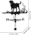 3D Animal Metal Weather Vane, Roof Weather Vane Wind Direction Indicator Roof Decoration Accessories for Garden Patio Roof Decoration (Dog)