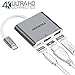 USB C to HDMI Adapter JAVONTEC Multiport Type C Hub with 4K HDMI,USB 3.0 Port and Power Delivery,USB Type C to HDMI Adapter Compatible with MacBook Pro,Google Chromebook,HP Spectre,Samsung S8/S9 More
