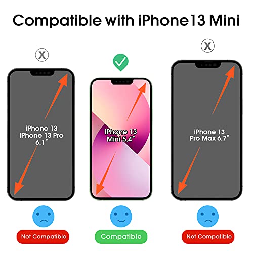 Image of amFiIm OneTouch for iPhone 13 Mini Screen Protector 5.4 inch Tempered Glass | Auto-Alignment, 30s Install, Bubble Free, 9H Hardness, Scratch & Drop Protection, HD Clear, Case Friendly, 2 Pack (13M-5.4'')
