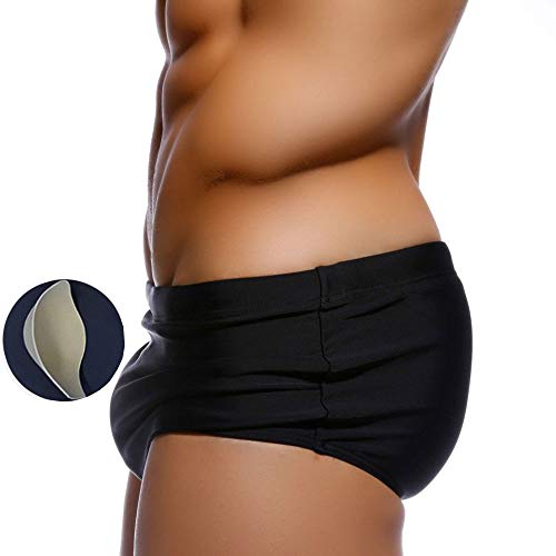 UXH New Men Swimwear Boxer Beach Shorts suilt Men's Boxer Surfing Swim Pants Stretch Swimming Trunks2