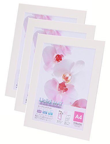 【まとめ買いセット】 Chikuma フォトフレーム Uclidマット A4 ホワイト 3枚セット 15856-1