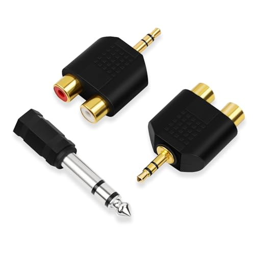SolidSS 2 Pack Gold Plated 3.5mm Stereo to Audio...