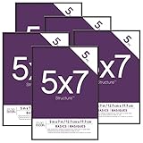 Studio Decor 5' x 7' Black Basics Frames - Includes Pre-attached Hanging Hardware, Horizontal or Vertical Display - Plastic, 5 Pack