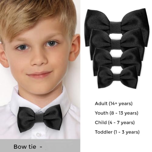 Image of Tuxedo Neck bow tie for Infants,Kids,Toddlers, Boys,Men - Hand sewn & Handcrafted