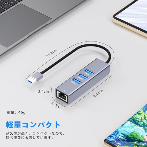 Aibilangose USB-A LAN HUB-02 4-IN-1 有線LANアダプター の商品画像 6