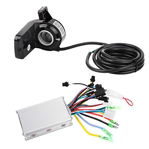 Thumb Throttle Brushless Motor Controller 24V 350W LCD Display Speed Control Accelerator Cable for Electric Scooter Motorcycle ATV and Vehicle