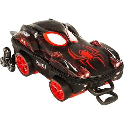 Mala Infantil Homem Aranha 3D com Rodinhas, 20L, Design moderno, Preta