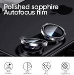 MAGIC JOHN pour iPhone 16/16Plus Protecteur d'objectifs pour caméra, Ultra HD Anneau individuel en métal, 9H Verre trempé, avec kit d'installation, ensemble de 2, Effacer