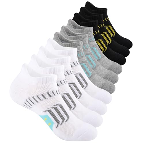 Comfoex 10 Pairs Girls Ankle Athletic Socks Cushioned...