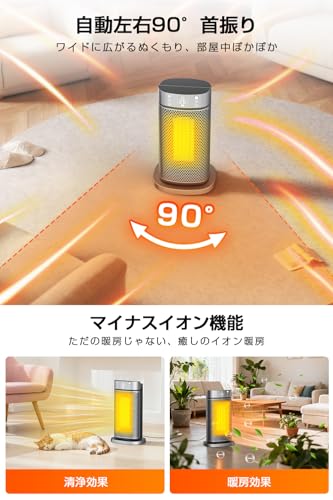 Azamar セラミックファンヒーター PTC-1500P1 の商品画像 2