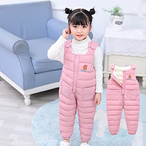 sfdgfhyf 2-9 Years Little Girls Boys Solid Snow Pants Thick Winter Warm Kids Pants Girl Activewear Clothes Snow Wear Outfits3