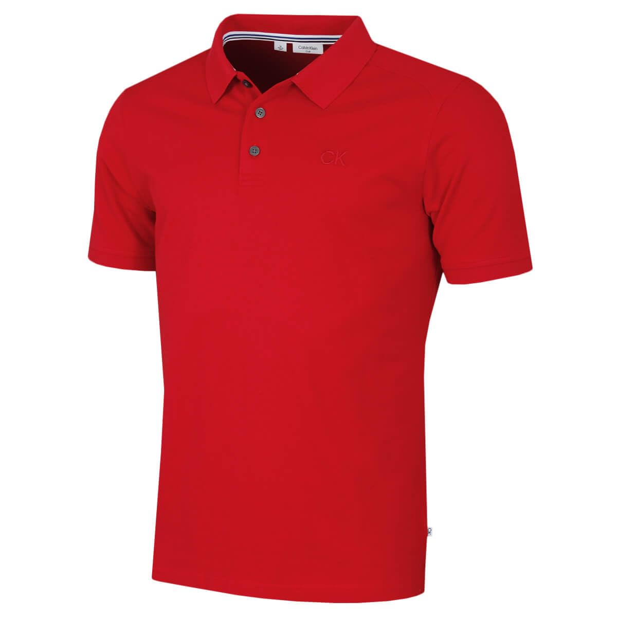 Calvin Klein (Xxxxxl, ) Mens 2026 Campus Coastal Wicking Golf Polo Shirt Red